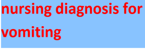 nursing diagnosis for vomiting