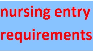 nursing entry requirements