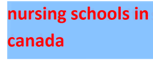 nursing schools in canada