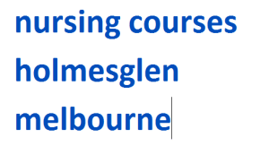 nursing courses holmesglen melbourne 2024-2025