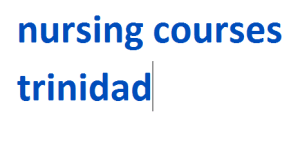 nursing courses trinidad 2024-2025