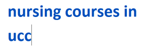 nursing courses in ucc 2024-2025