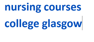 nursing courses college glasgow 2024-2025