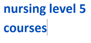 nursing level 5 courses 2024-2025