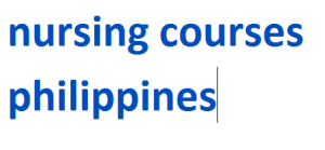 nursing courses philippines 2024-2025