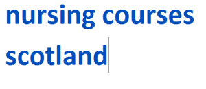 nursing courses scotland 2024-2025