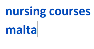 nursing courses malta 2024-2025