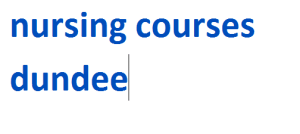 nursing courses dundee 2024-2025