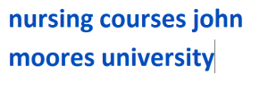 nursing courses john moores university 2024-2025