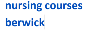 nursing courses berwick 2024-2025