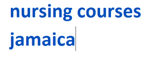 nursing courses jamaica 2024-2025