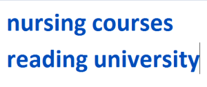 nursing courses reading university 2024-2025