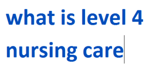 what is level 4 nursing care 2024-2025