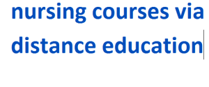 nursing courses via distance education 2024-2025