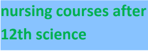 nursing courses after 12th science 2024-2025