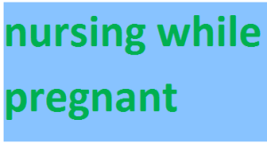 nursing while pregnant 2024-2025