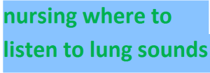 nursing where to listen to lung sounds 2024-2025