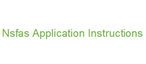 Nsfas Application Instructions