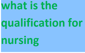 what is the qualification for nursing 2024-2025