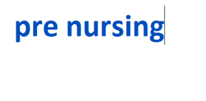 pre nursing 2024-2025
