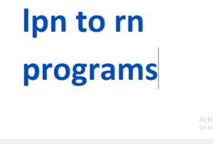 lpn to rn programs 2024-2025