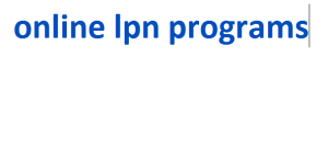 online lpn programs 2024-2025