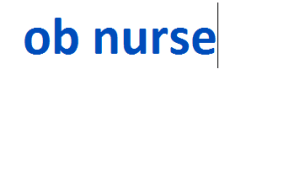 ob nurse 2024-2025