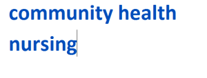 community health nursing 2024-2025