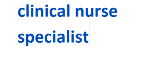 clinical nurse specialist 2024-2025