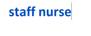 staff nurse 2024-2025