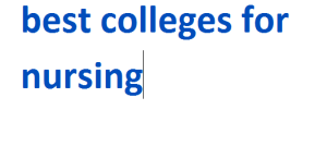 best colleges for nursing 2024-2025