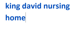 king david nursing home 2024-2025