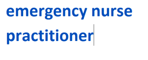 emergency nurse practitioner 2024-2025