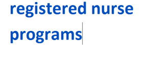 registered nurse programs 2024-2025