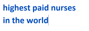 highest paid nurses in the world 2024-2025